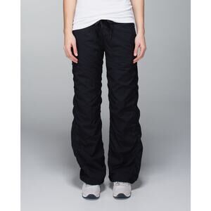 Lululemon Studio Wide Leg Pant Women's Size 0 Black Drawstrings Lightweight